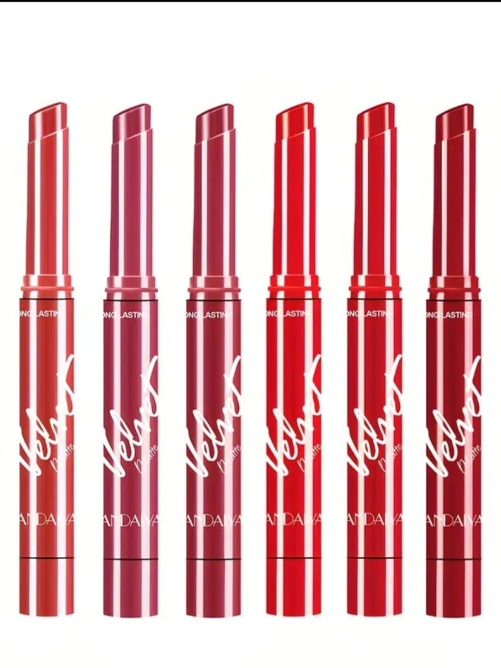 Just A Kiss Velvet Matte Lipstick - Bold Red To Nude/ 8 Piece Set - Picture 8 of 12